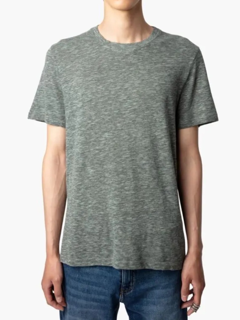 Zadig & Voltaire Tommy PC Arrow T Shirt Small Green Heather Nebulous Unisex